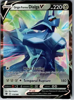 Origin Forme Dialga V 113/189 SWSH10: Astral Radiance - Pokemon Card - NM - Image 1