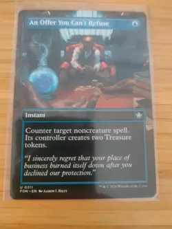 MTG An Offer You Can't Refuse (Borderless) 0311 Foundations M/NM Free UK P&P - Image 1