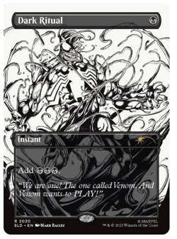 Dark Ritual (2020) - Borderless Marvel's Venom Secret Lair MTG - Image 1