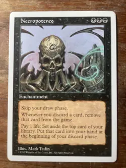 Magic The Gathering 5th Edition Necropotence MTG TCG CCG Fifth - Image 1
