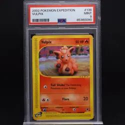 PSA 9 Vulpix 136/165 Expedition E Series WOTC Yuka Morii Graded Pokemon TCG - Image 1