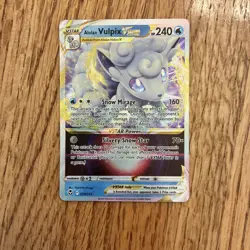 Alolan Vulpix VSTAR 034/195 Ultra Rare Silver Tempest Pokemon TCG Near Mint - Image 1