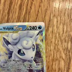 Alolan Vulpix VSTAR 034/195 Ultra Rare Silver Tempest Pokemon TCG Near Mint - Image 3