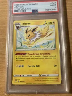 PSA 9 jolteon vivid voltage 2020 swsh Pokemon - Image 1