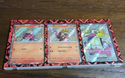 Pokemon TCG Skeledirge EX SVP079 080 081 Paldean Fates Promo Set With Case - Image 1