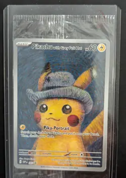 Pokemon Van Gogh Museum Promo Pikachu with Grey Felt Hat SVP 085 - Image 1