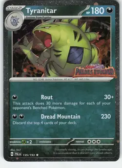 Tyranitar 135/193 (Paldea Evolved Stamp) Cosmos Holo NM Pokemon - Image 1