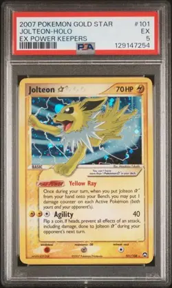 PSA 5 2007 POKEMON EX POWER KEEPERS #101 JOLTEON-HOLO EX POWER KEEPERS - Image 1