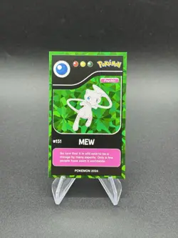 Pokemon Mew Green Cracked Ice Holo Pokedex Black Edition 2024 Peru - Image 1