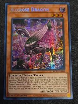 Yugioh x1 Roxrose Dragon MP22-EN060 Prismatic Secret Rare 1st Ed (NM) - Image 1