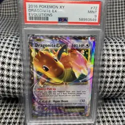 2016 Evolutio S Dragonite EX 72/108 Holo Pokemon Card PSA 9 Mint ! - Image 1