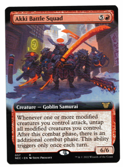 Magic the Gathering MTG Card: Akki Battle Squad #057 Extended Art NEC Rare! NM - Image 1