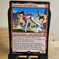 SPINNERET AND SPIDERLING x1 mtg NM-M Marvel's Spider-Man 1 Rare - Image 1