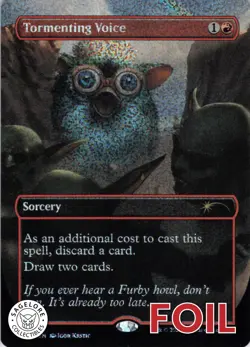 MTG Tormenting Voice (Confetti Foil (2334) | NM Foil | Secret Lair Furby {SLD} - Image 1