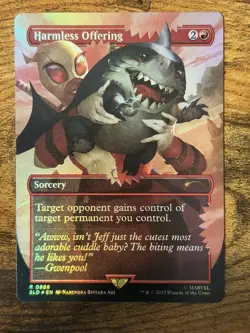 MTG Magic The Gathering Secret Lair Deadpool Harmless Offering Borderless Foil - Image 1