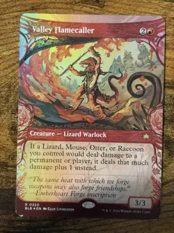 MTG Magic The Gathering Valley Flamecaller Borderless Foil Rare - Image 1