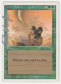 Silver Signed Desert Twister MP Revised Artist Susan Van Camp 1994 MTG Magic EDH - Image 1