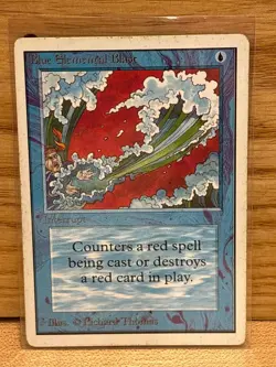 Blue Elemental Blast Magic the Gathering Unlimited Common - Image 1