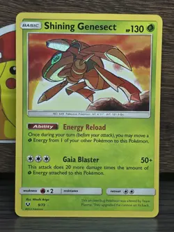 Shining Genesect 9/73 Shining Legends Shining Rare Pokemon TCG 2017 NM - Image 1