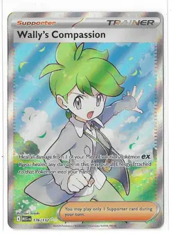 Wally’s Compassion Pokemon Mega Evolutions Base 176/132 Illustration Rare - Image 1