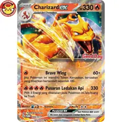 Charizard ex Promo 144/SV-P Holo Good Day Promo Stamp Pokemon TCG Indonesia - Image 1
