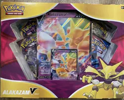 Pokemon Alakazam V Box - Factory Sealed-NEW! 4 booster packs and MORE! 820650807480 - Image 1