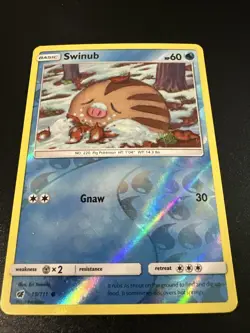 LP Pokemon Swinub - 19/111 - Common - Reverse Holo MP Crimson Invasion - Image 1