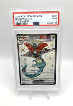 2024 POKEMON TWM EN-TWILIGHT MASQUERADE ULTRA RARE #200 DRAGAPULT EX PSA 9 - Image 1