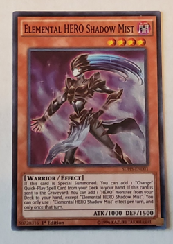 Yu-Gi-Oh Elemental HERO Shadow Mist 1st Edition Super Rare SDHS-EN001 - Image 1