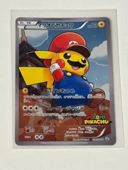 Mario & Pikachu Pokemon Card PROMO 294/XY-P Ships from Japan-Latest model! - Image 1