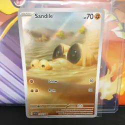 Pokemon TCG Sandile Rare Illustration Card SV1 Scarlet Violet Base 216/198 - Image 1