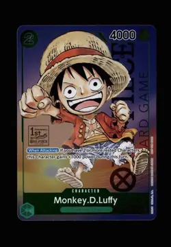 Monkey D. Luffy P-037 One Piece Promo Card TCG 1st Anniversary Stamped Foil NM - Image 1