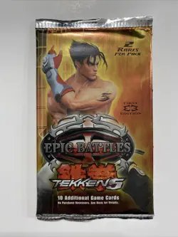 Epic Battles Tekken 5 First Edition Booster Pack Trading Card Game TCG CCG New! - Image 1