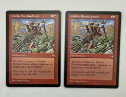 Goblin Bombardment x2 MTG Tempest 2x Magic Excellent Light Play EX LP - Image 1