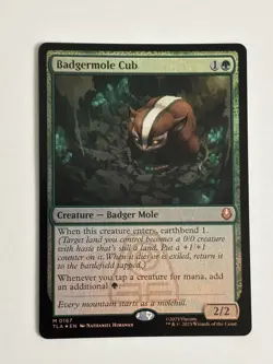 Badgermole Cub #0167 Foil NM-M Avatar: The Last Airbender Magic The Gathering - Image 2