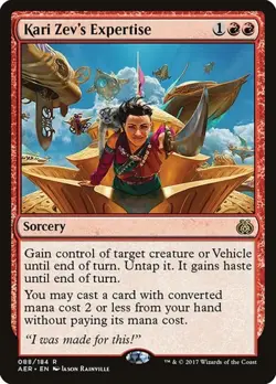 1x Kari Zev's Expertise NM Eng MTG - Aether Revolt - Image 1