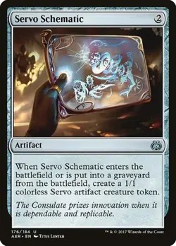 1x Servo Schematic NM Eng MTG - Aether Revolt - Image 1