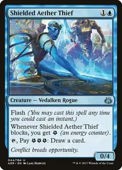 1x Shielded Aether Thief NM Eng MTG - Aether Revolt - Image 1