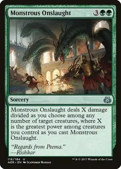 1x Monstrous Onslaught NM Eng MTG - Aether Revolt - Image 1