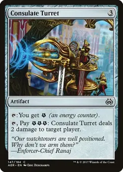 1x Consulate Turret NM Eng MTG - Aether Revolt - Image 1
