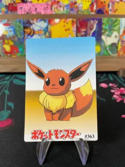 POKEMON POCKET MONSTERS VENDING PRISM STICKER 364 GOLD MEW Eevee NM - Image 2