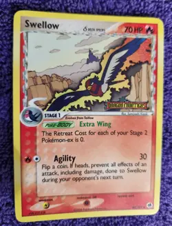 Swellow 40/101 Dragon Frontiers Stamped Reverse Holo Pokemon *NICE* - Image 1