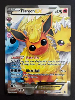 Flareon EX RC28/RC32 Radiant Collection Pokemon XY Generations Holo Near Mint - Image 1