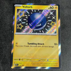 Voltorb 133/091 Paldean Fates Pokemon TCG Card, Baby Shiny Rare, - Image 1