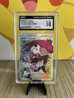 Pokemon TCG Jessie & James Full Art Holo Card 68/68 Hidden Fates GEM MT CGC 10 - Image 1