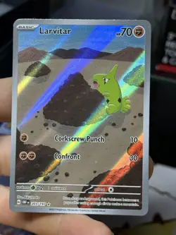 Larvitar 203/197 Obsidian Flames 2023 Holo Rare IR Pokemon Card TCG - Image 3