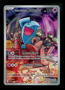 Team Rocket's Wobbuffet 203 Black Star Promo 2025 Holo Rare IR Pokemon Card TCG - Image 1