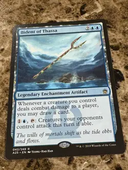 BIDENT OF THASSA Magic MTG Masters 25 - Image 1