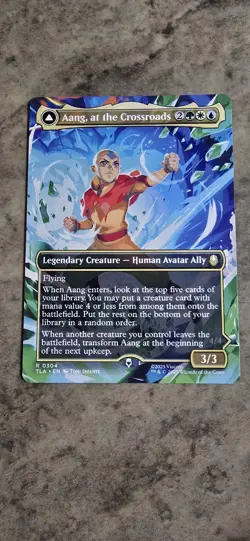 MTG Avatar: The Last Airbender, Aang, at the Crossroads Borderless Rare MTG NM - Image 1