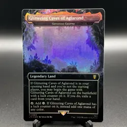 MTG Glittering Caves of Aglarond - Gemstone Caverns - Foil - Borderless, NM-Mint - Image 1